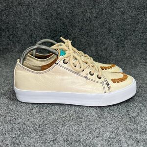 Reba By Justin Susie 2.0 Sneakers Women's Size 8.5 Cream Leather Low Lace Shoes
